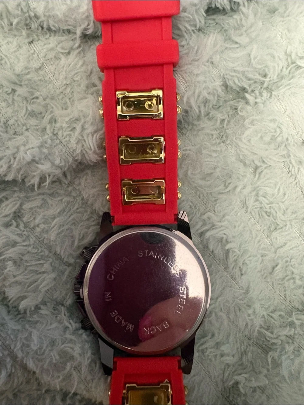 New- classic Red Sport Watch with Gold Accents Christmas perfect gift